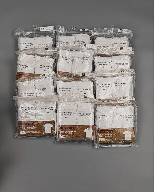 Фотография  120 - Футболка белая муж Корея 085#5 кг оптом в Благовещенске и Амурской области