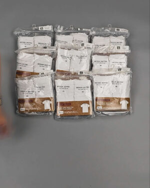 Фотография  407 - Футболка белая муж Корея 085#5 кг оптом в Благовещенске и Амурской области