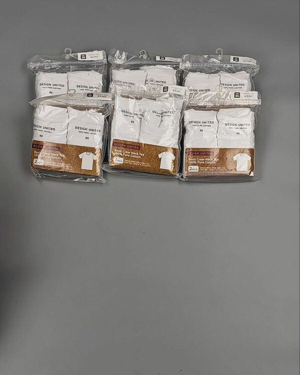 Фотография  574 - Футболка белая муж Корея 085#5 кг оптом в Благовещенске и Амурской области